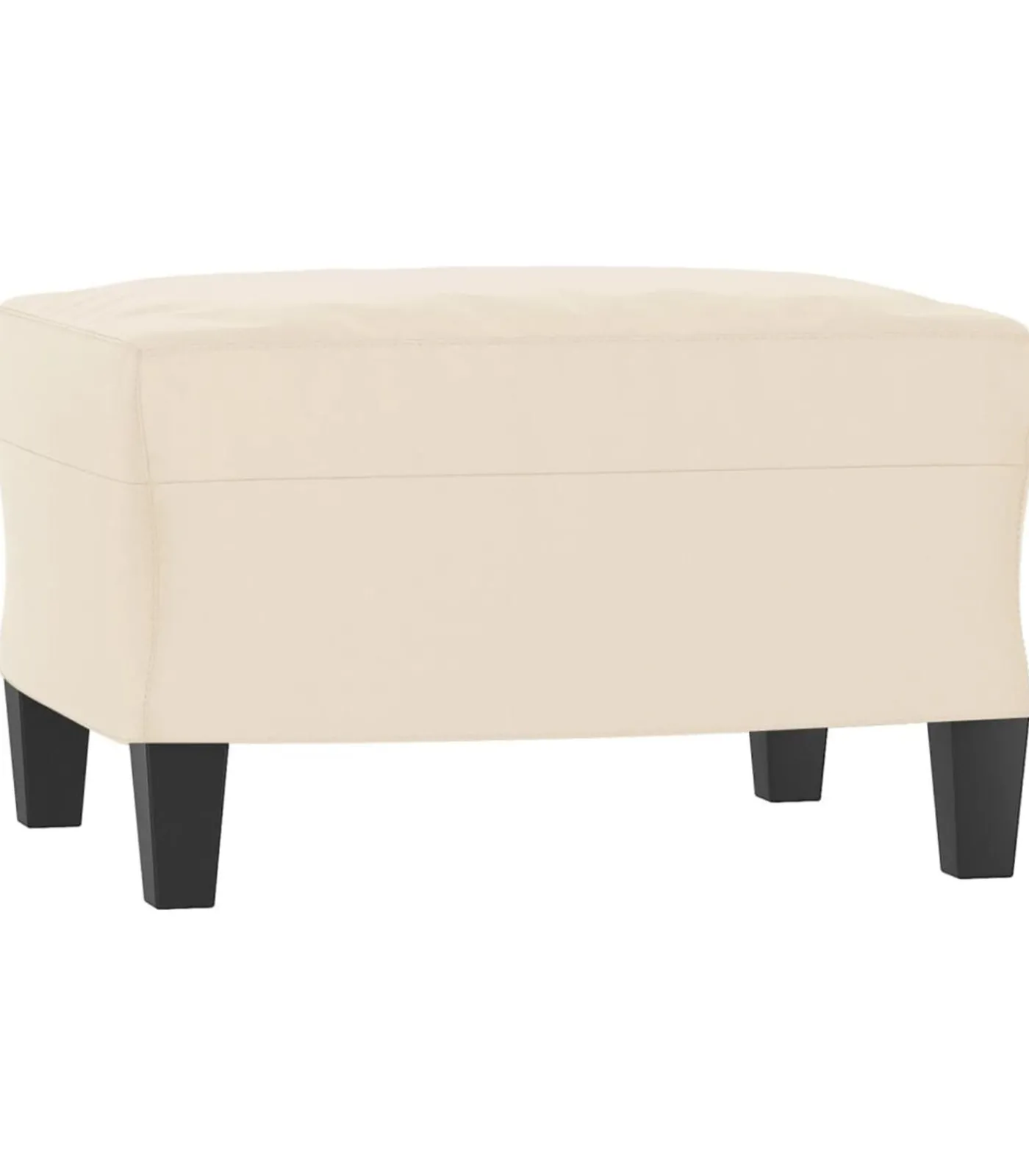 Voetenbank 60x50x41 cm microvezelstof beige Stoelen