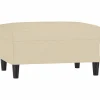 Discount Voetenbank 70x55x41 cm stof crèmekleurig Stoelen