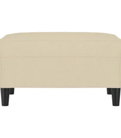 Discount Voetenbank 70x55x41 cm stof crèmekleurig Stoelen