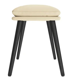 Clearance Voetenbank 45x29,5x35 cm stof crèmekleurig Stoelen
