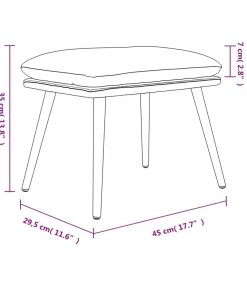 Clearance Voetenbank 45x29,5x35 cm stof crèmekleurig Stoelen