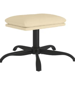 Online Voetenbank 60x60x36 cm stof crèmekleurig Stoelen