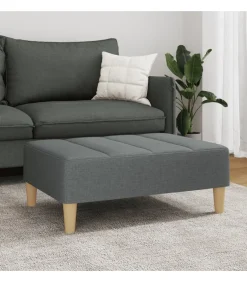 Online Voetenbank 77x55x31 cm stof donkergrijs Stoelen