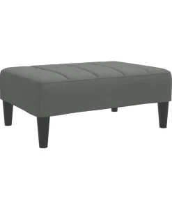 Outlet Voetenbank 77x55x31 cm stof donkergrijs Stoelen