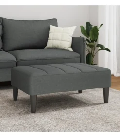 Outlet Voetenbank 77x55x31 cm stof donkergrijs Stoelen