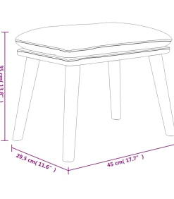 Voetenbank 45x29,5x35 cm stof en kunstleer blauw Stoelen