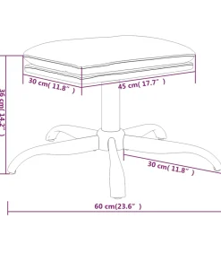Clearance Voetenbank 60x60x36 cm stof en kunstleer crèmekleurig Stoelen