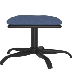 Sale Voetenbank 60x60x36 cm stof en kunstleer blauw Stoelen