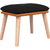 Online Voetenbank 45x29,5x35 cm stof en kunstleer zwart Stoelen