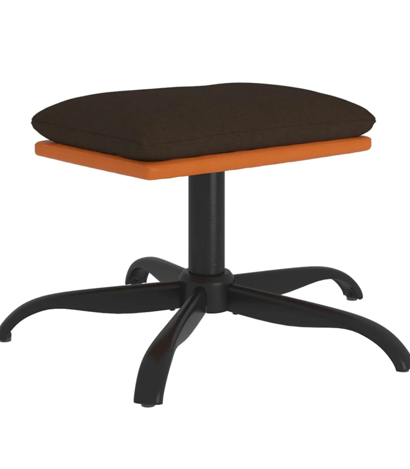 Clearance Voetenbank 60x60x36 cm stof en kunstleer bruin Stoelen