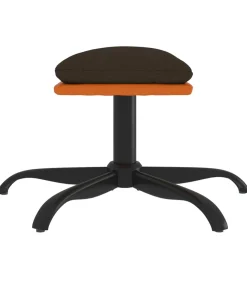 Clearance Voetenbank 60x60x36 cm stof en kunstleer bruin Stoelen