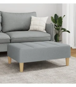 Hot Voetenbank 77x55x31 cm stof lichtgrijs Stoelen