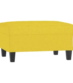 Outlet Voetenbank 70x55x41 cm stof lichtgeel Stoelen