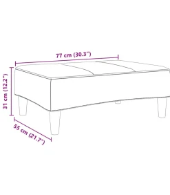 Online Voetenbank 77x55x31 cm stof lichtgrijs Stoelen