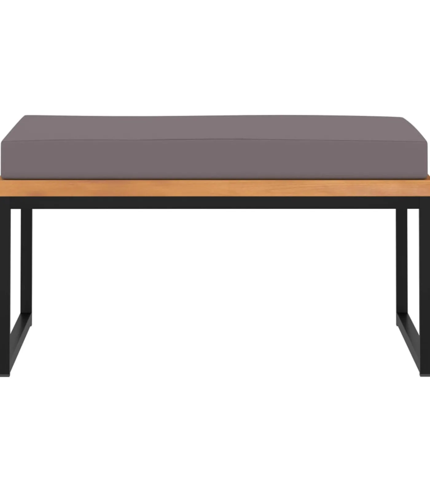 Sale Voetensteun met kussen 66x66x36 cm acaciahout donkergrijs Stoelen