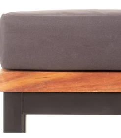 Sale Voetensteun met kussen 66x66x36 cm acaciahout donkergrijs Stoelen