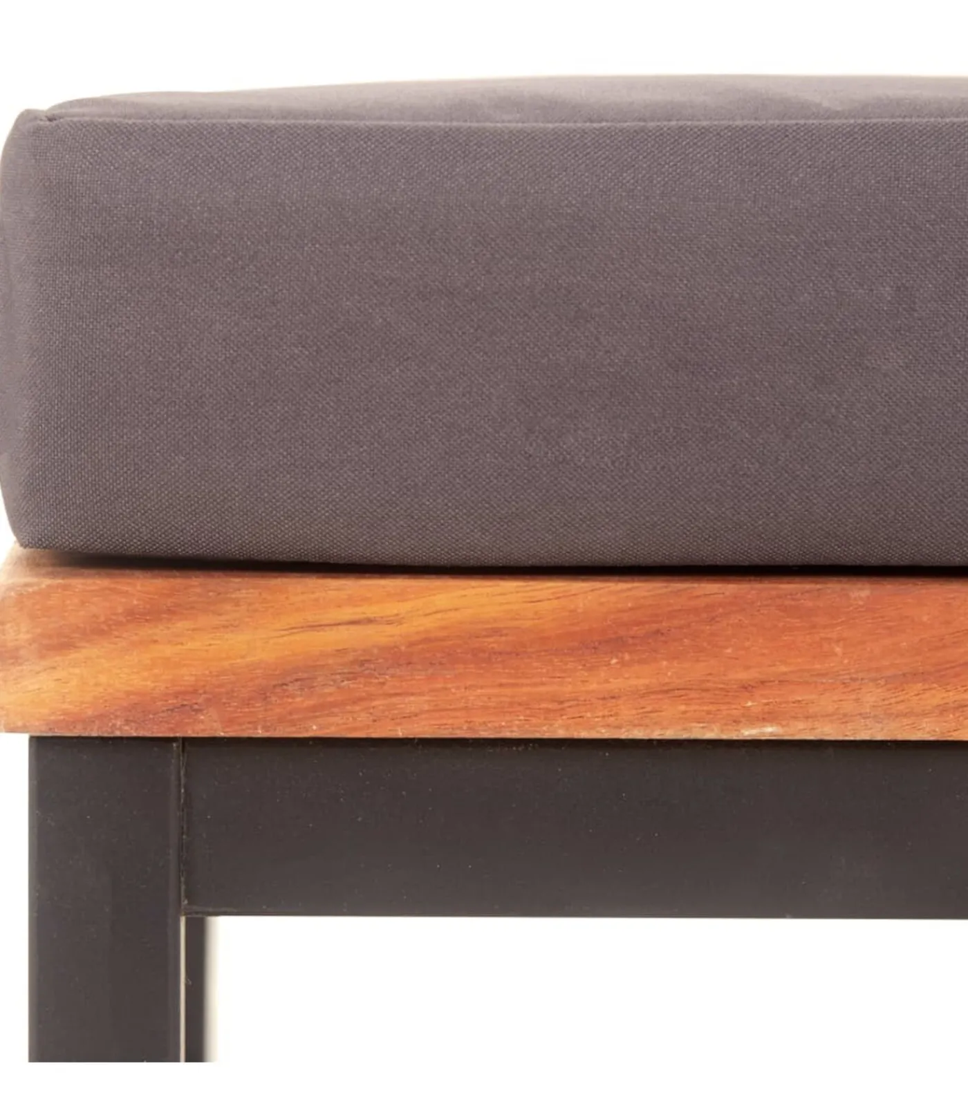 Sale Voetensteun met kussen 66x66x36 cm acaciahout donkergrijs Stoelen