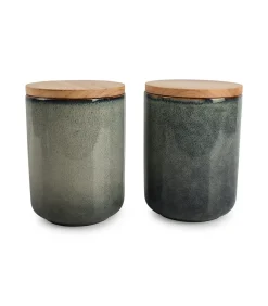 Discount Voorraadpot 12xH15cm groen/blauw Meridian Keukenaccessoires