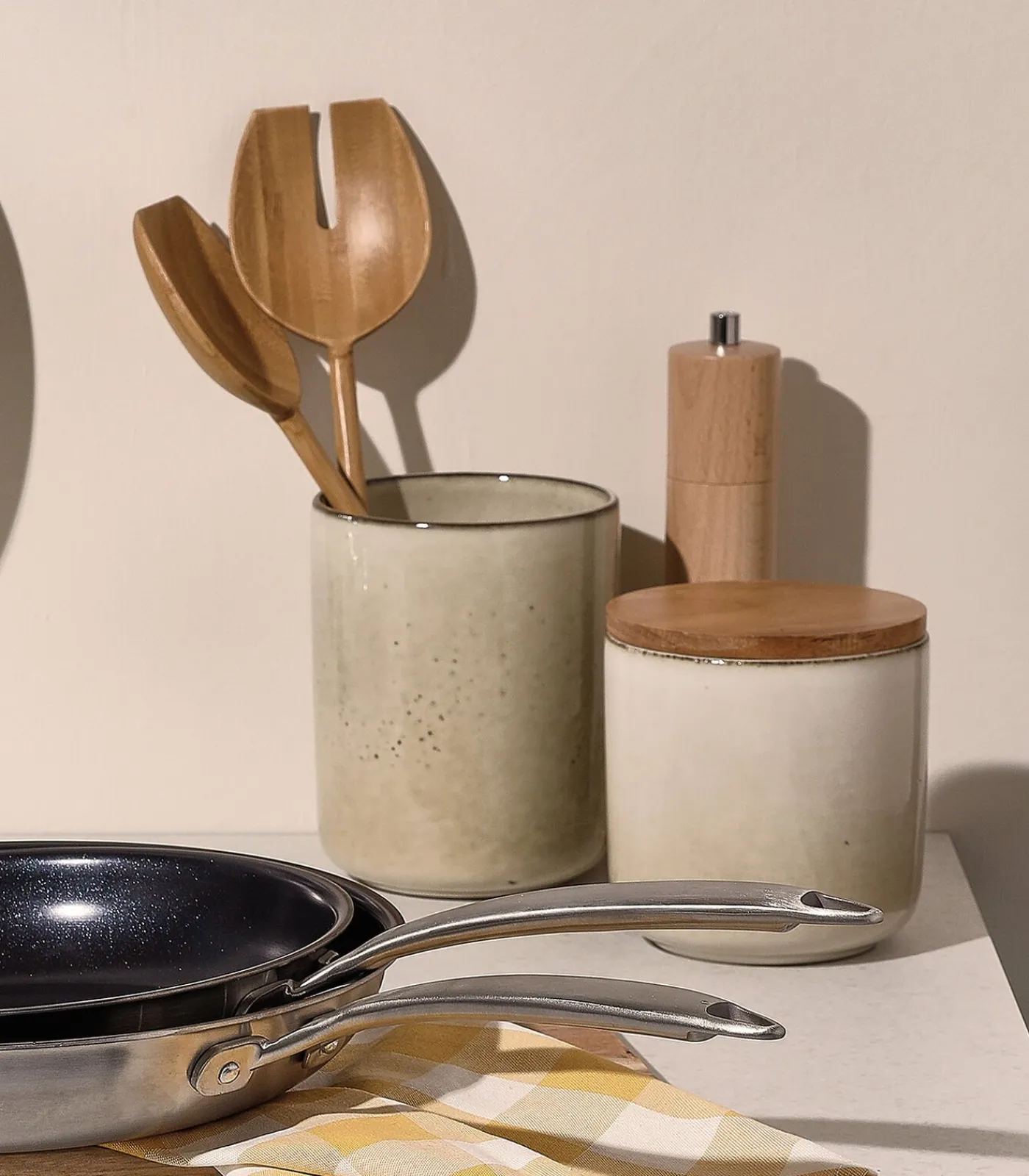 Clearance Voorraadpot 12xH15cm ivoor Meridian Keukenaccessoires