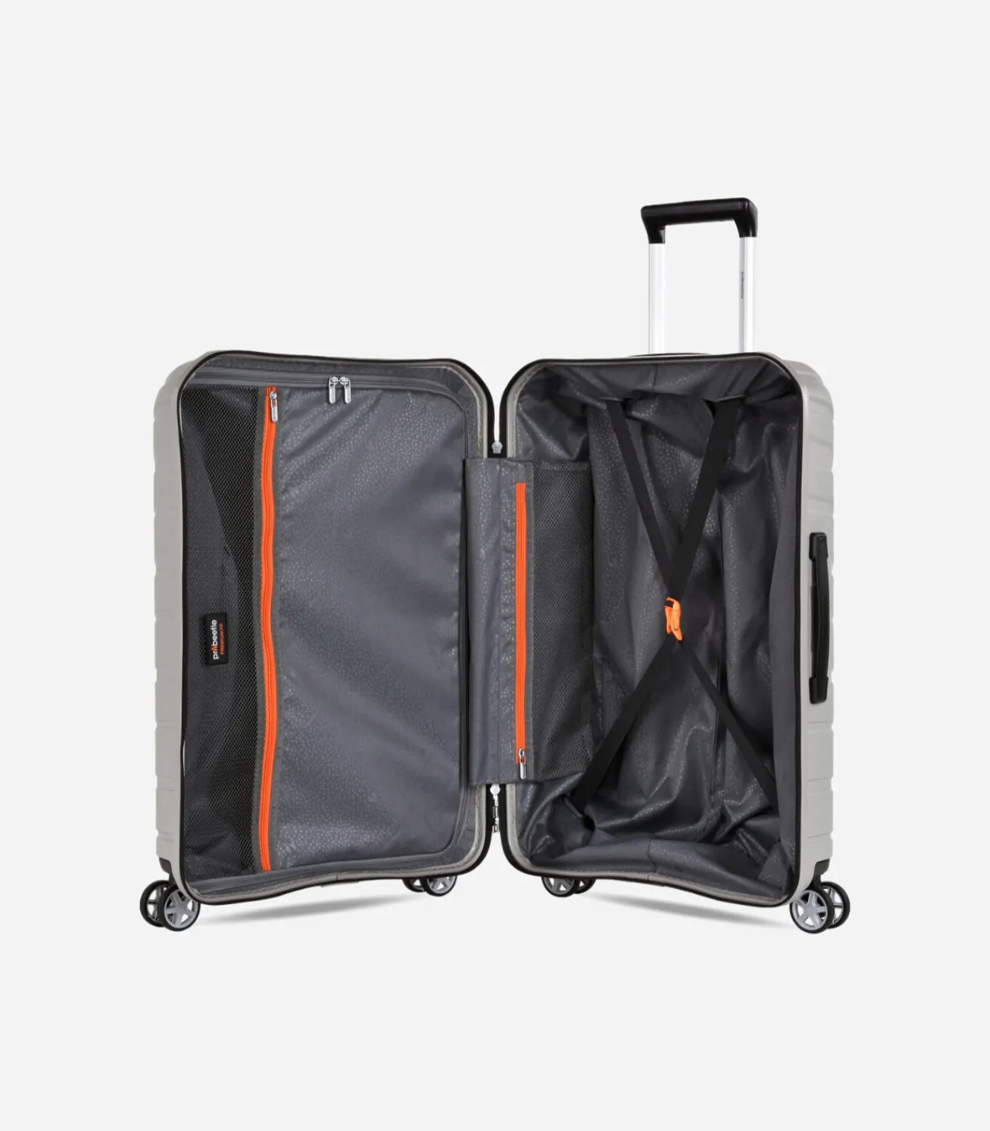 New Voyager XXI Middelgrote Koffer 4 Wielen Grijs Trolleys