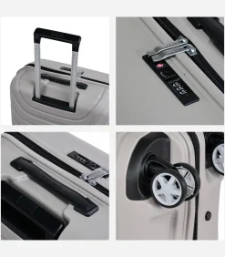 New Voyager XXI Middelgrote Koffer 4 Wielen Grijs Trolleys