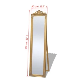 Best Vrijstaande spiegel Barok 160x40cm goud Spiegels