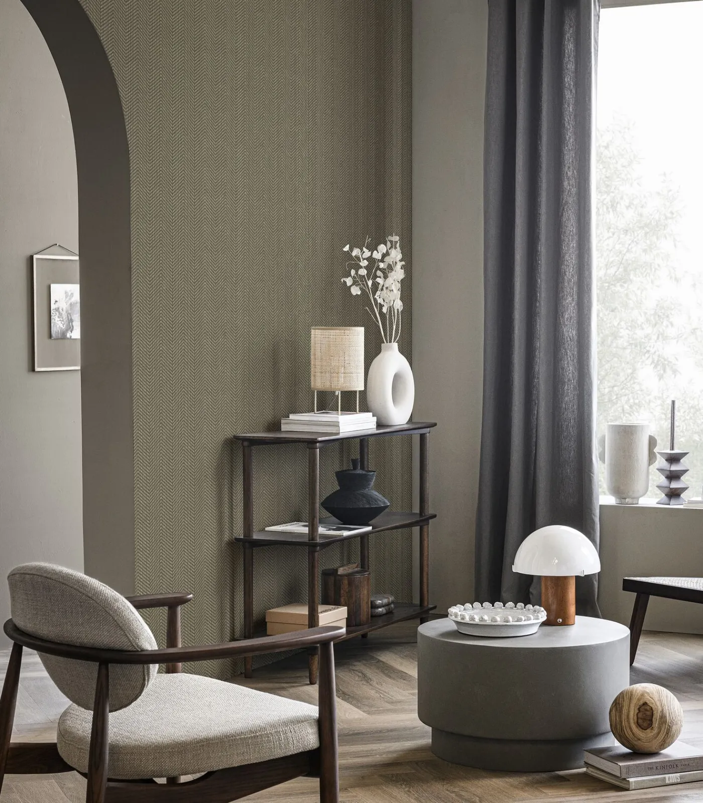 Best Vliesbehang | Herringbone Soil Wanddecoratie