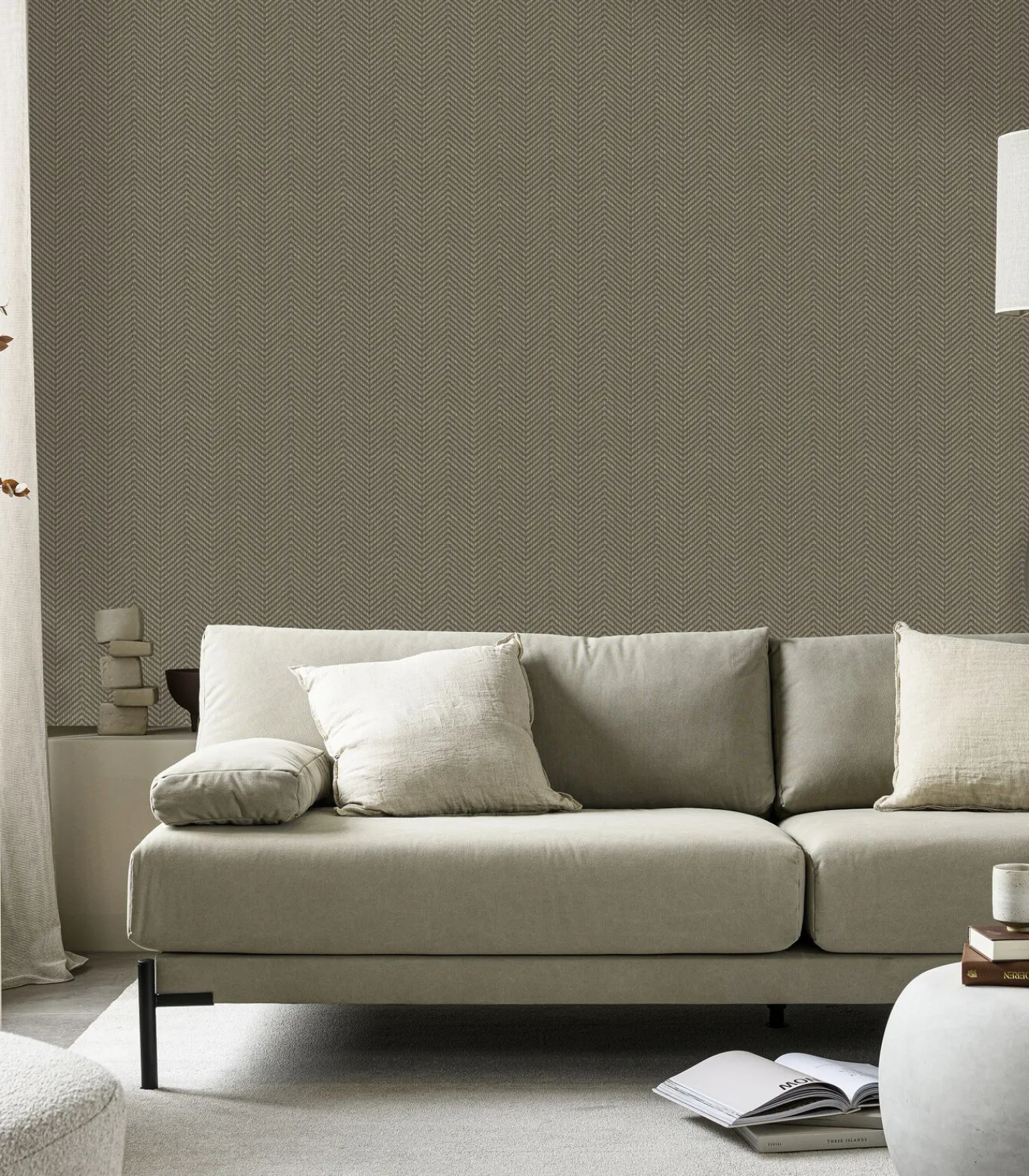 Best Vliesbehang | Herringbone Soil Wanddecoratie