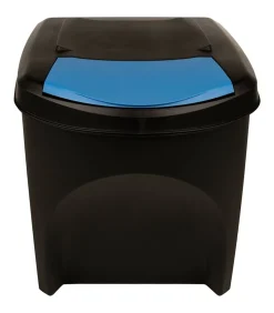 Sale Vuilnisbakken 4 st stapelbaar 100 L antracietkleurig Manden En Bakken