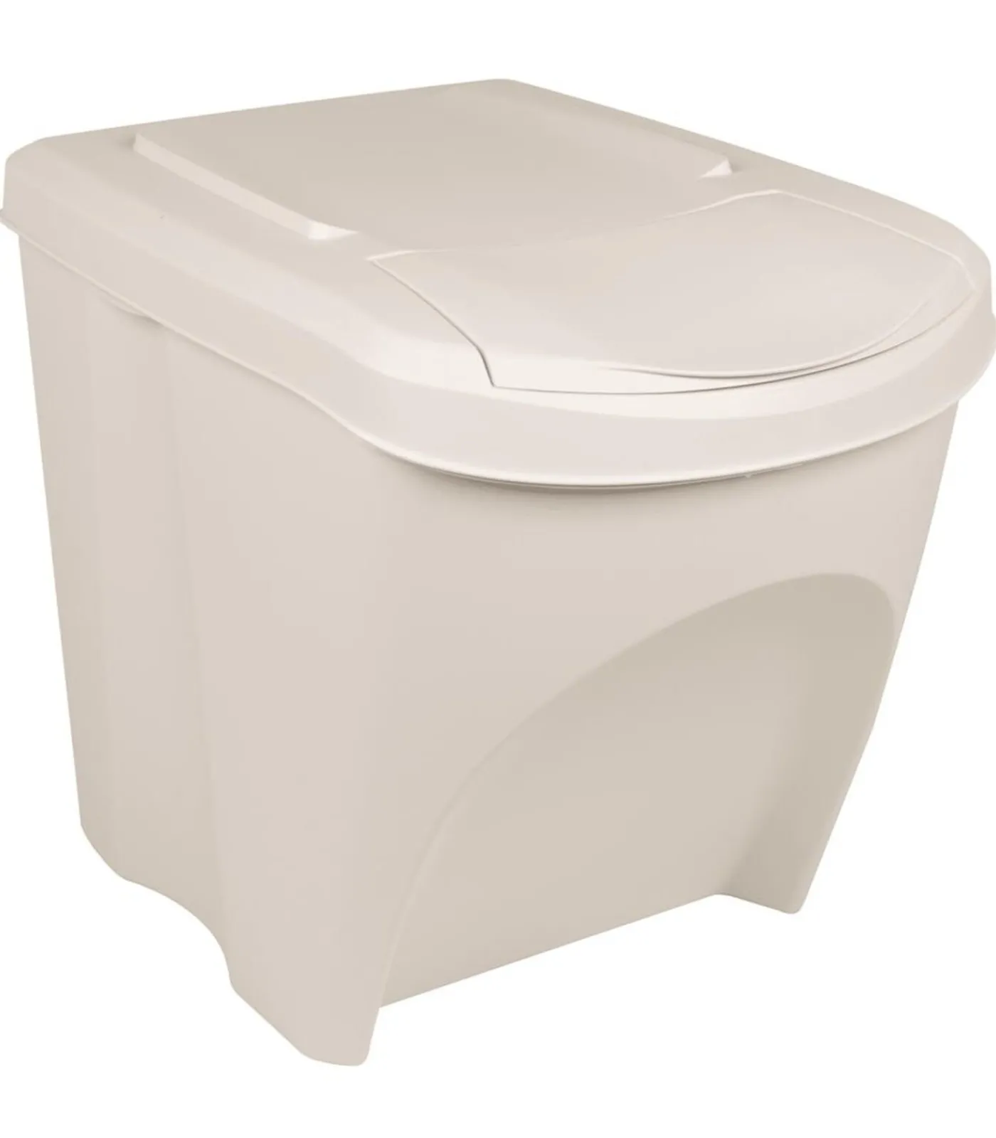 Best Vuilnisbakken 3 st stapelbaar 75 L polypropeen wit Manden En Bakken