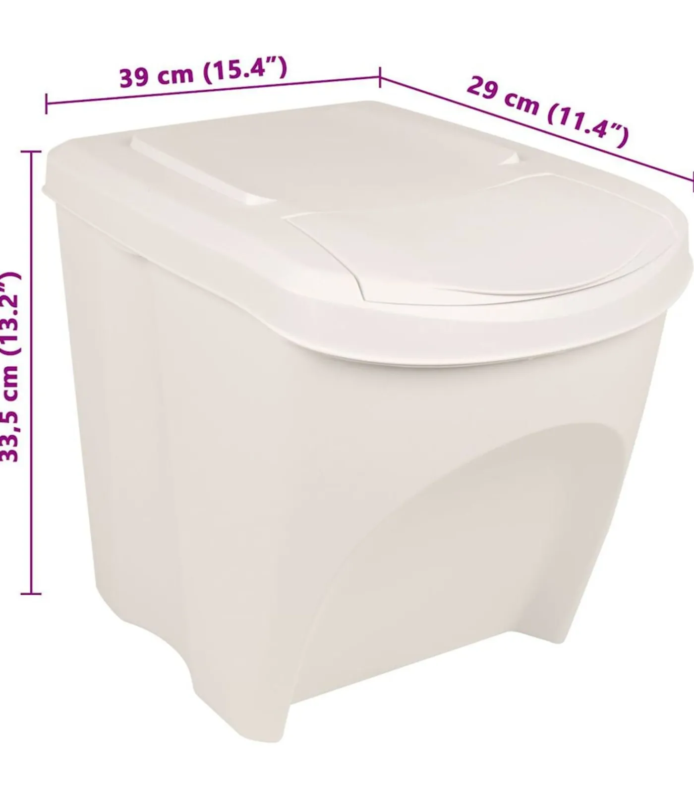 Best Vuilnisbakken 3 st stapelbaar 75 L polypropeen wit Manden En Bakken