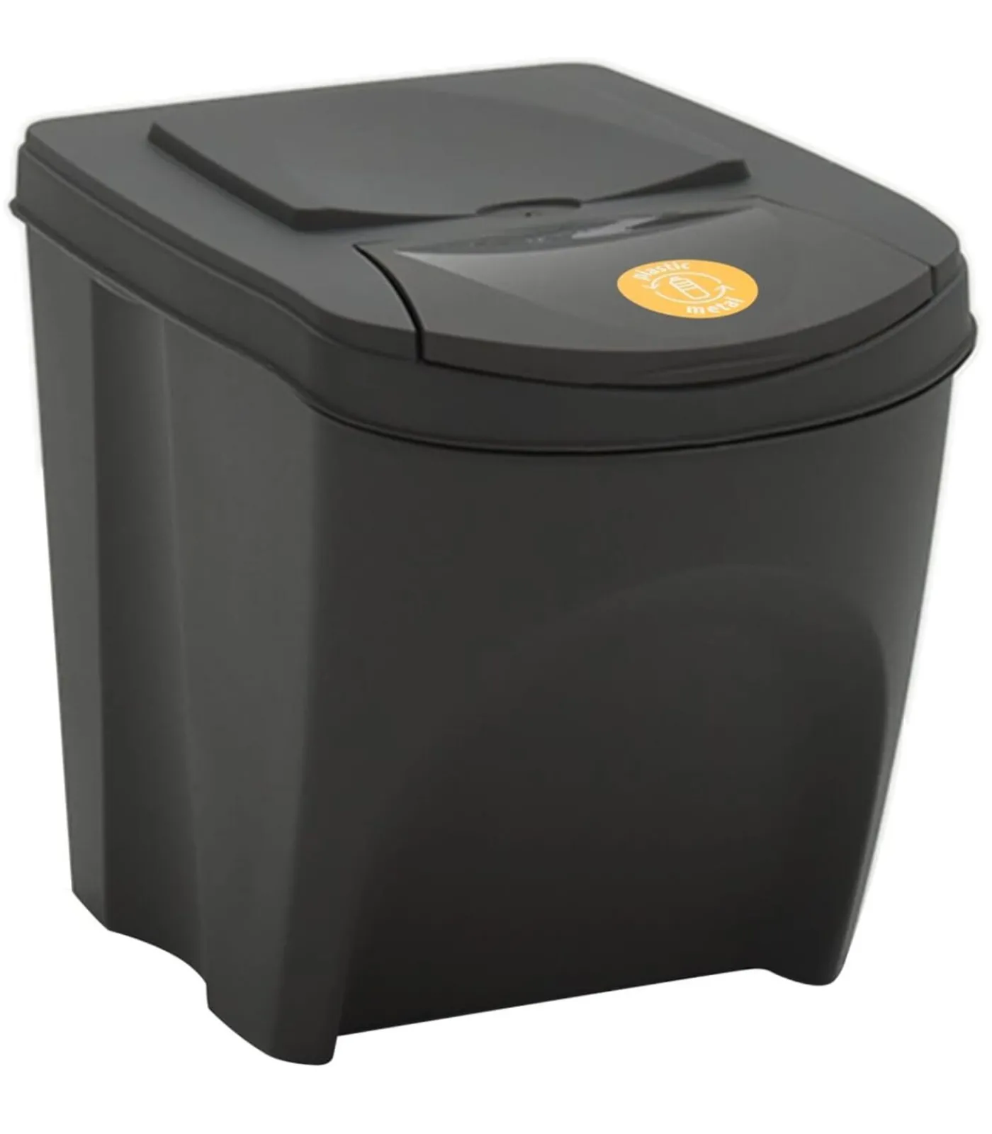 Sale Vuilnisbakken 4 st stapelbaar 100 L polypropeen grijs Manden En Bakken