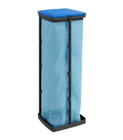 Clearance Vuilniszakhouders 2 st 120 L PP zwart en blauw Manden En Bakken
