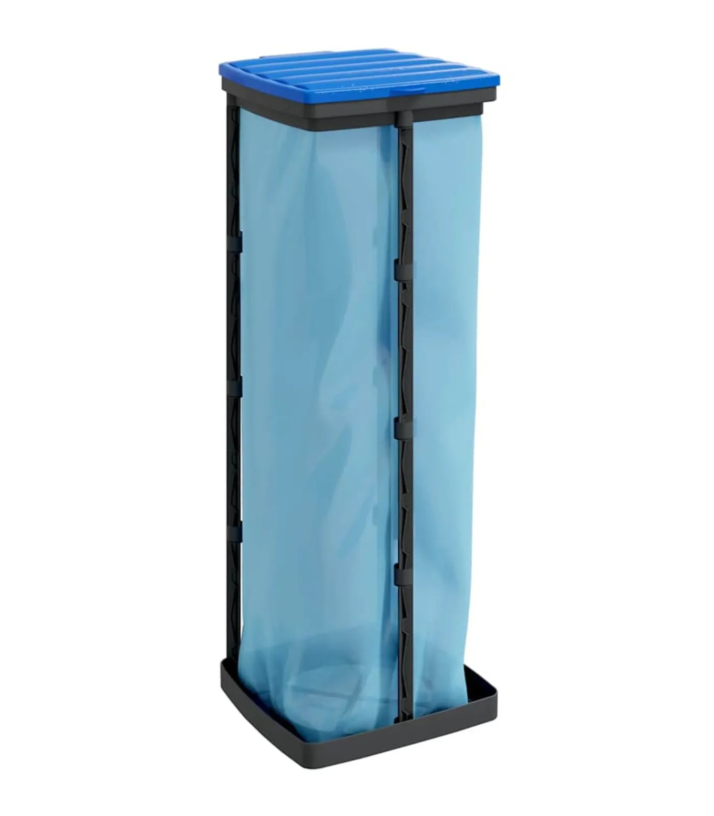 Clearance Vuilniszakhouders 2 st 120 L PP zwart en blauw Manden En Bakken