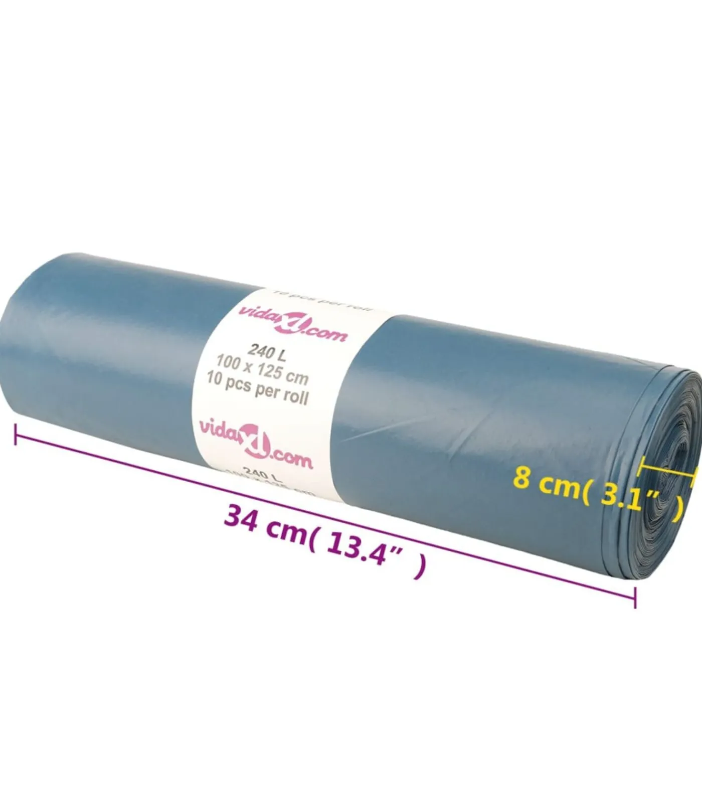 Discount Vuilniszakken 100 st 240 l blauw Manden En Bakken