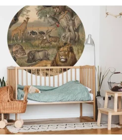Discount Behangcirkel Animals of Africa 190 cm Decoratie