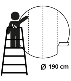 Discount Behangcirkel Animals of Africa 190 cm Decoratie