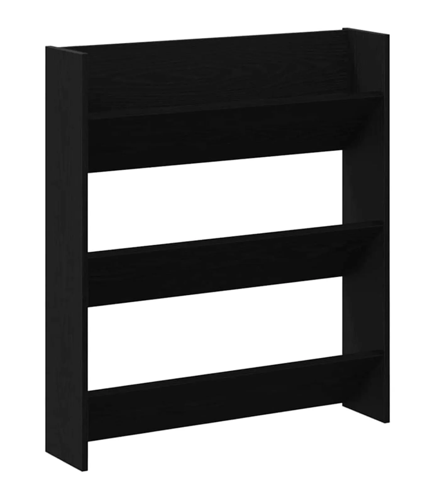 New Wand Schoenkast 2 pcs Zwart eiken 80 x 18 x 90 cm Bewerkt hout Organiseren