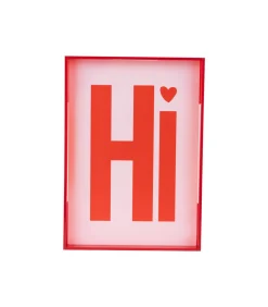 Clearance Wanddecoratie Hi Medium - Rood - 3x22x31cm Wanddecoratie
