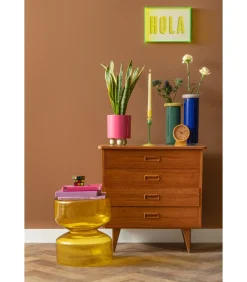 New Wanddecoratie Hola Medium - Geel - 3x31x22cm Wanddecoratie