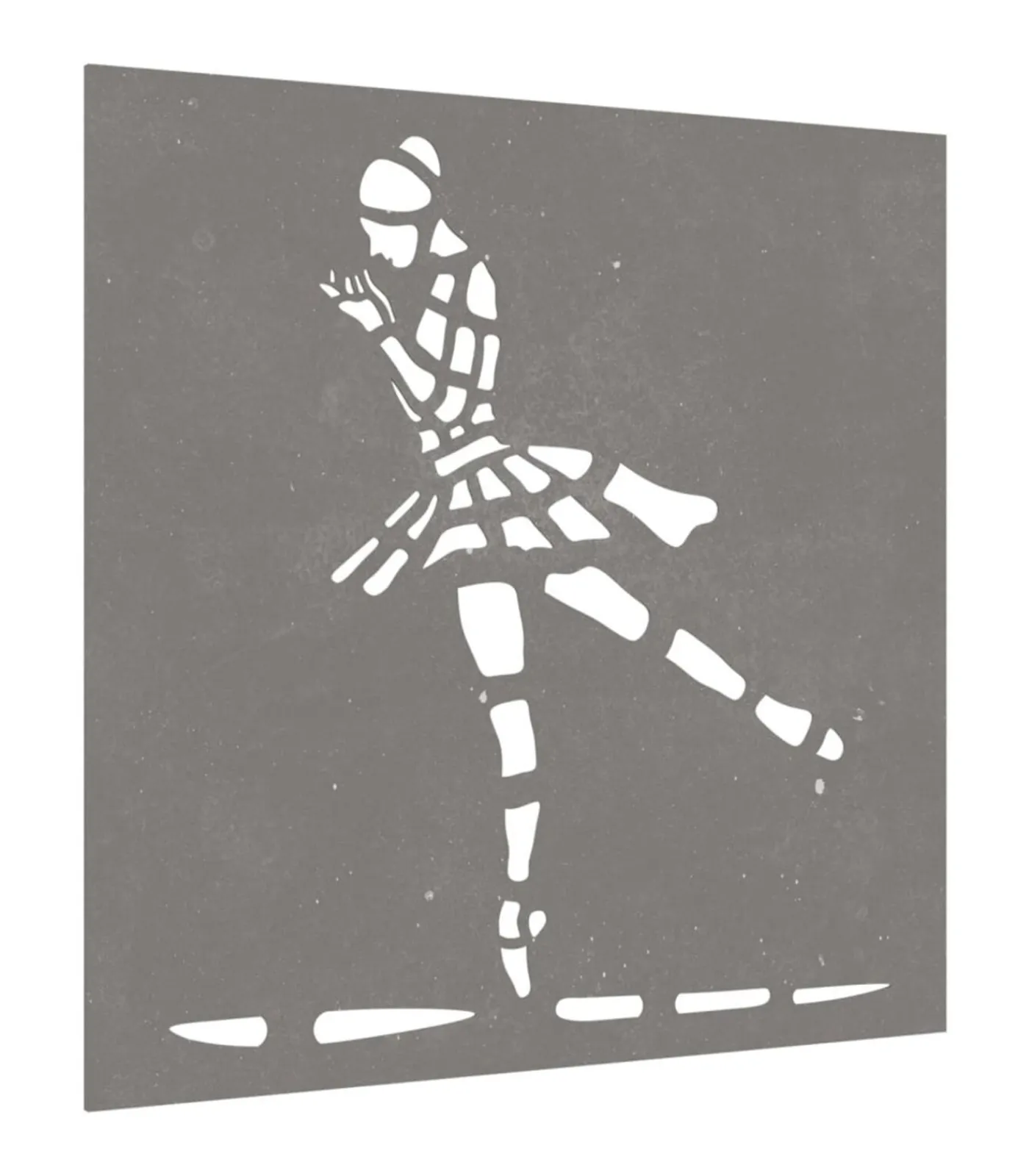 Wanddecoratie tuin balletdanserontwerp 55x55 cm cortenstaal Decoratie