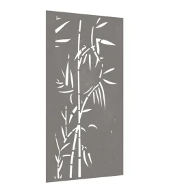 Discount Wanddecoratie tuin bamboe-ontwerp 105x55 cm cortenstaal Decoratie