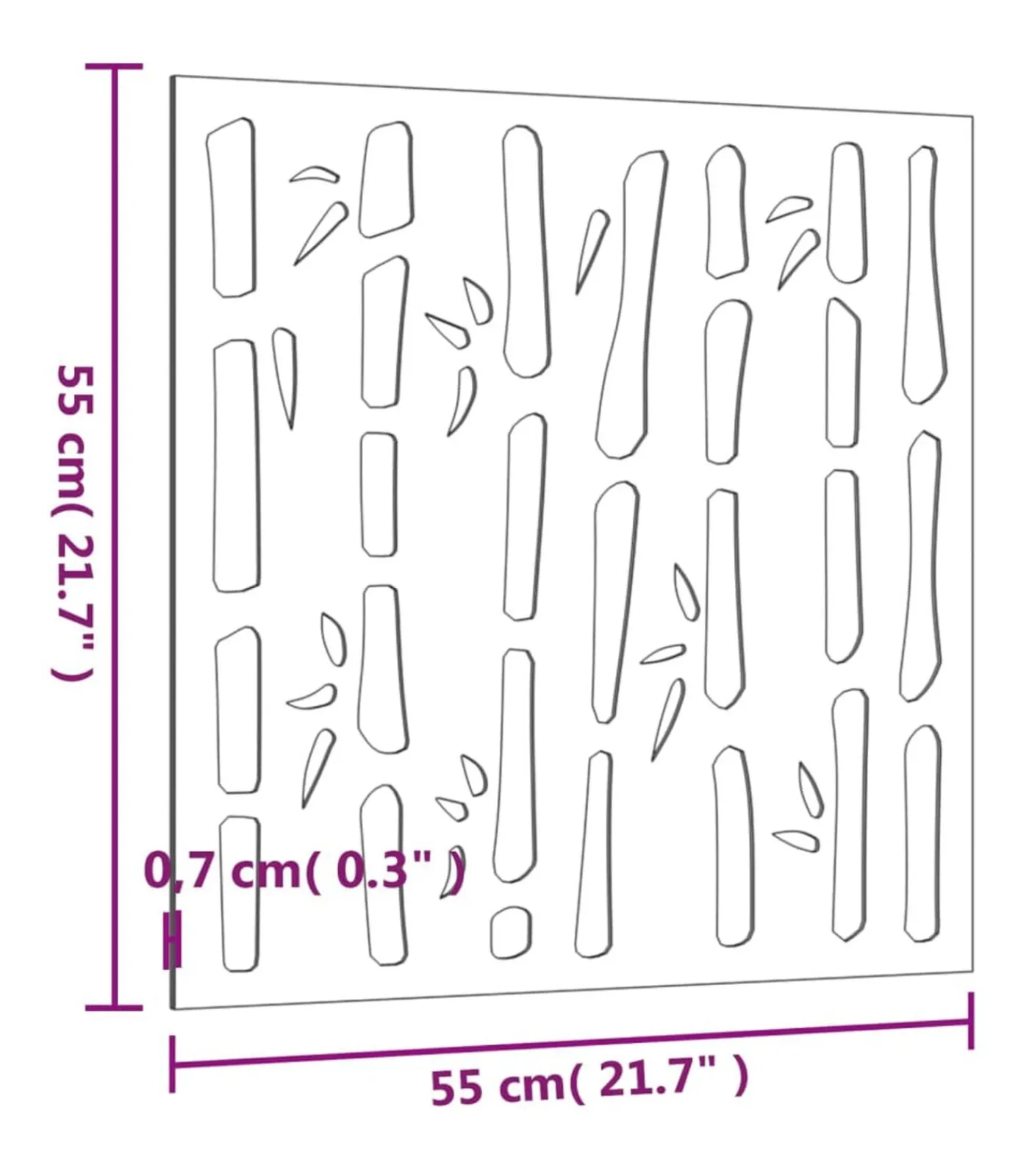 Best Wanddecoratie tuin bamboe-ontwerp 55x55 cm cortenstaal Decoratie