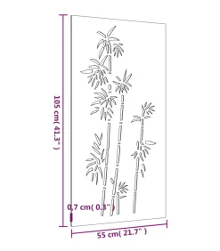 Sale Wanddecoratie tuin bamboe-ontwerp 105x55 cm cortenstaal Decoratie