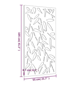 Hot Wanddecoratie tuin bamboebladontwerp 105x55 cm cortenstaal Decoratie