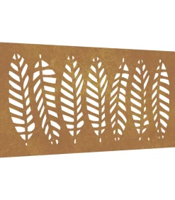 New Wanddecoratie tuin bladontwerp 105x55 cm cortenstaal Decoratie