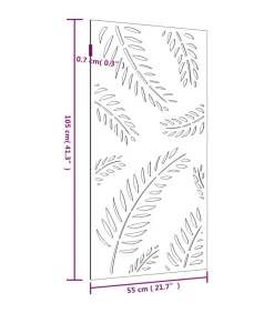 Sale Wanddecoratie tuin bladontwerp 105x55 cm cortenstaal Decoratie