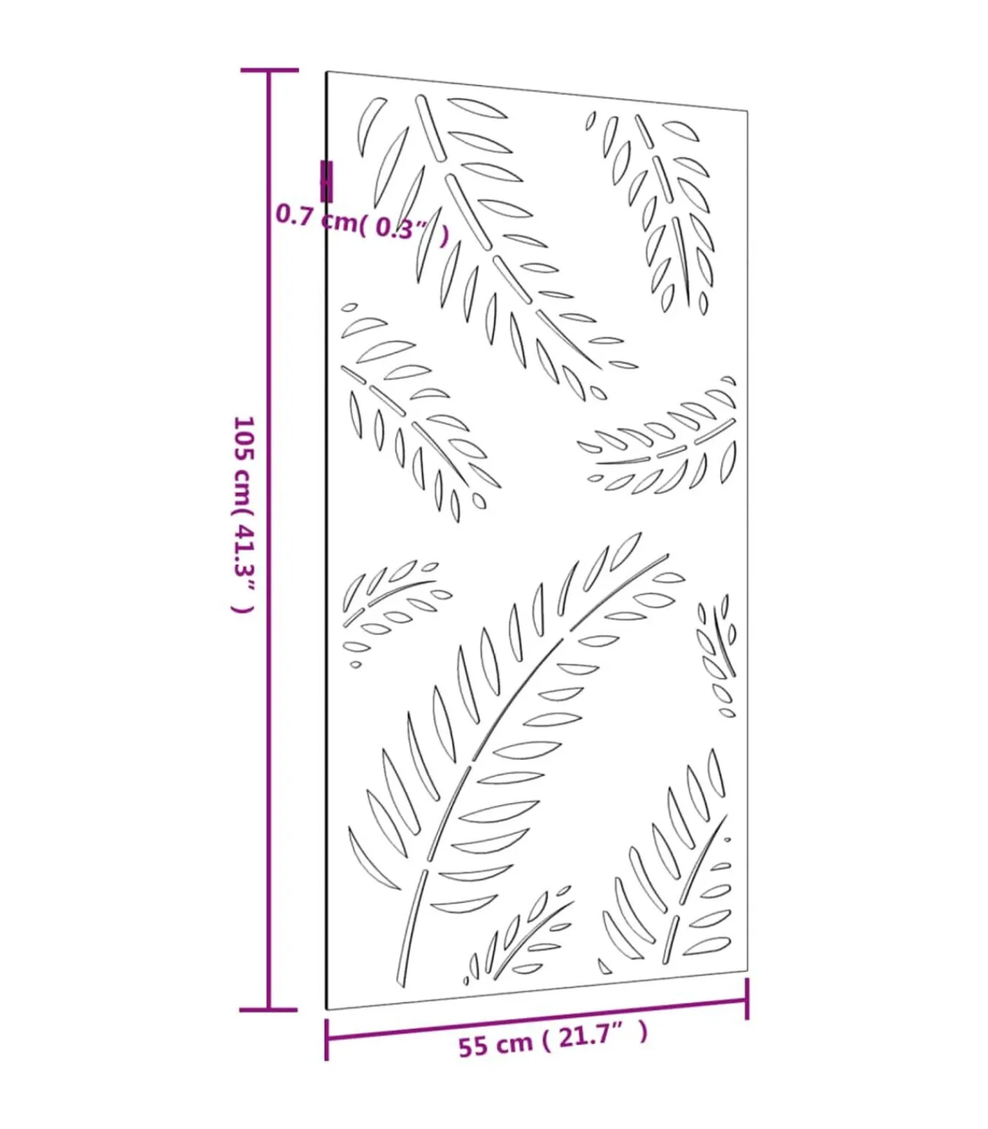 Sale Wanddecoratie tuin bladontwerp 105x55 cm cortenstaal Decoratie