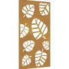 New Wanddecoratie tuin bladontwerp 105x55 cm cortenstaal Decoratie
