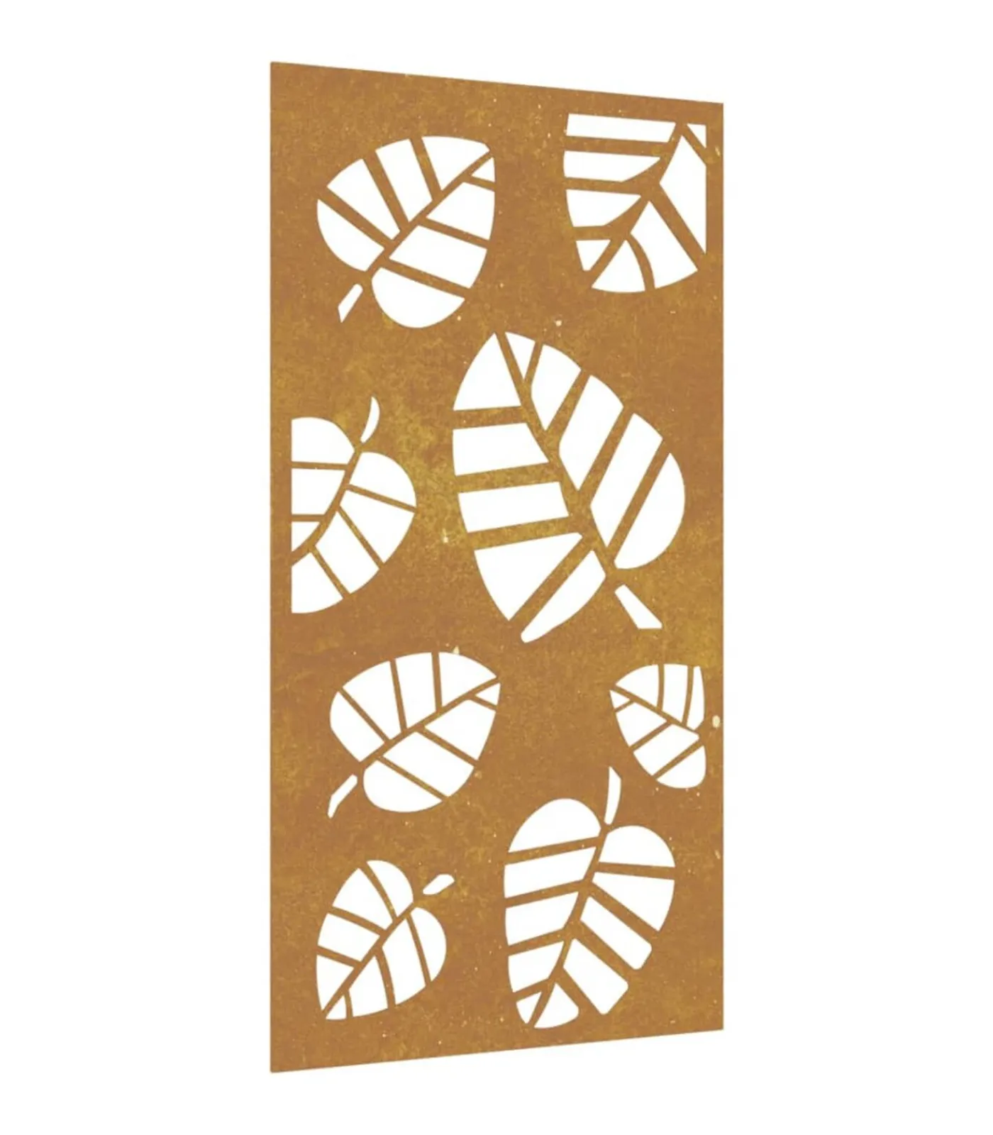 New Wanddecoratie tuin bladontwerp 105x55 cm cortenstaal Decoratie
